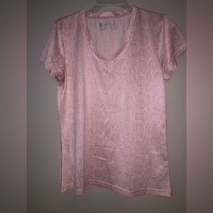 Ariat Light Pink Snake Print V-Neck Tee